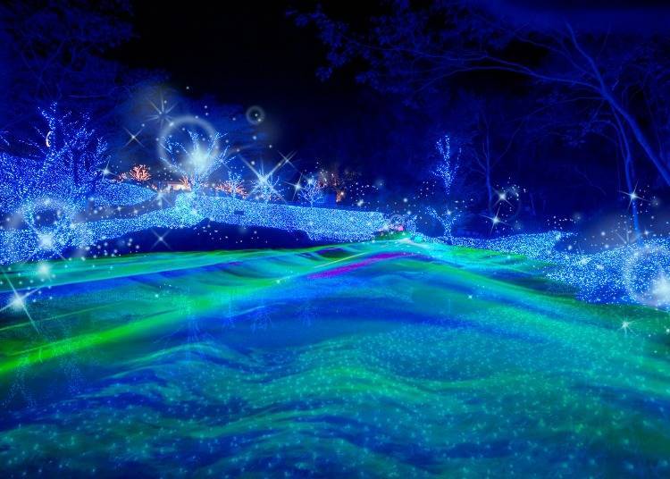 4．奇觀壯闊彩燈接連不斷「NESTA ILLUMINA～光之散步道」【兵庫】
