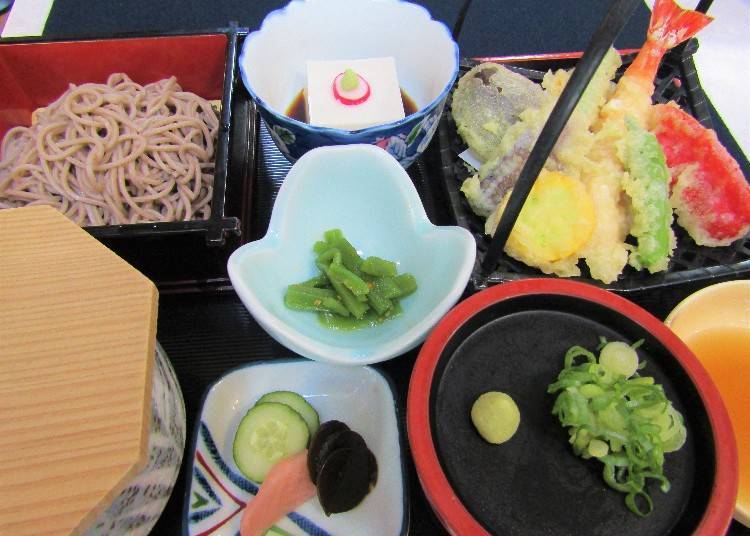 Tempura soba set meal - 1,500 yen, tax included