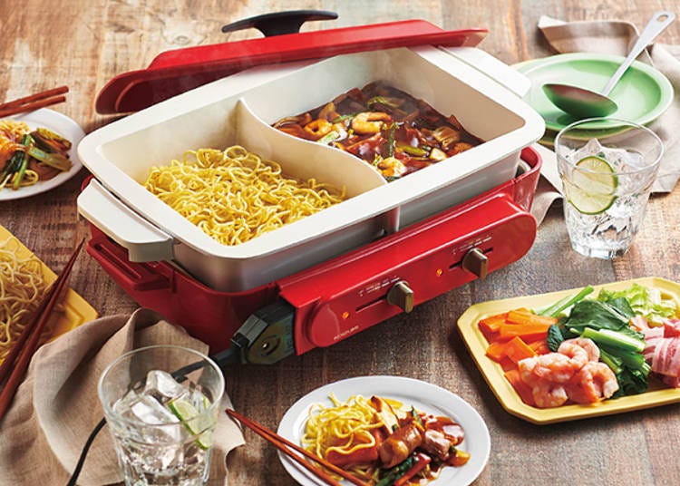 6. Integrated takoyaki pan that can also be used as a hotpot or hot plate