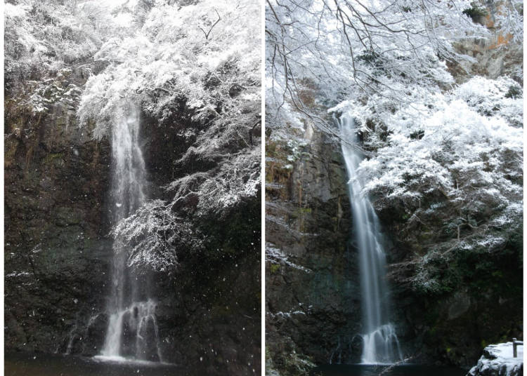 ９．冬の「箕面（みのお）の滝」は水墨画の世界【大阪】