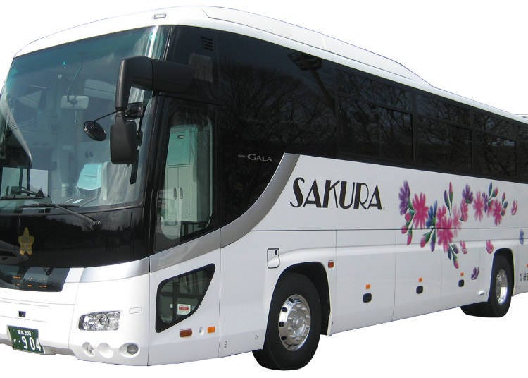 4. 價格實惠、車內設備卻很齊全的「櫻花觀光巴士」（櫻花觀光）