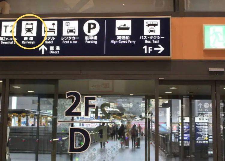 跟隨指示牌,從 2F/D 出口進入連絡通道