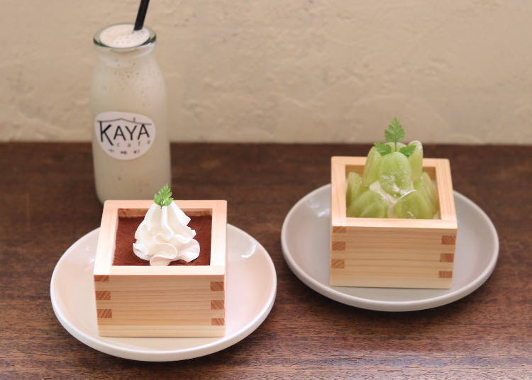 Tofu tiramisu at the popular and fashionable Kaya Cafe