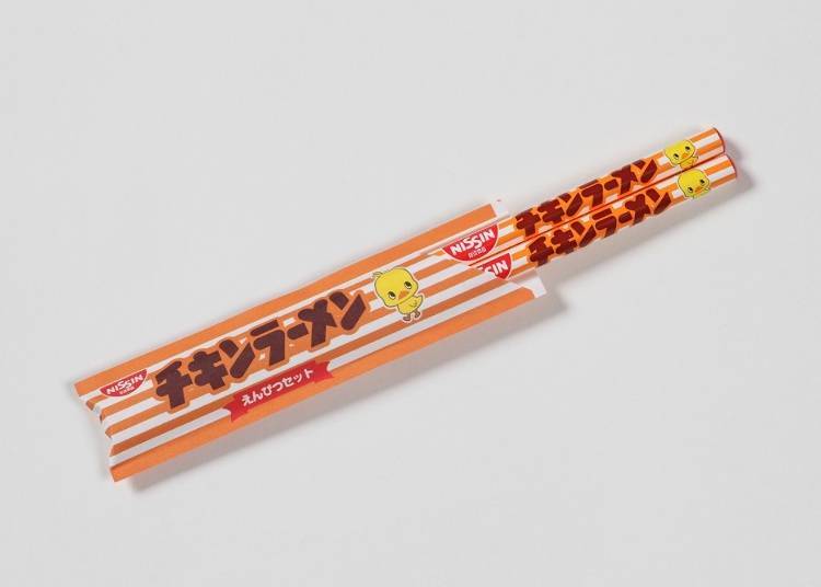 Chicken ramen-designed chopstick-shaped pencils