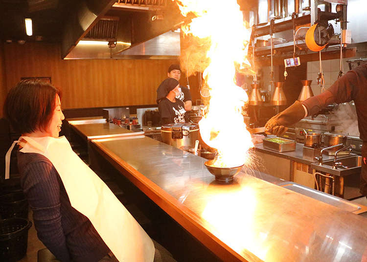 We Try Japan's Crazy Flaming Noodle Show at Kyoto Fire Ramen Menbaka | LIVE  JAPAN travel guide