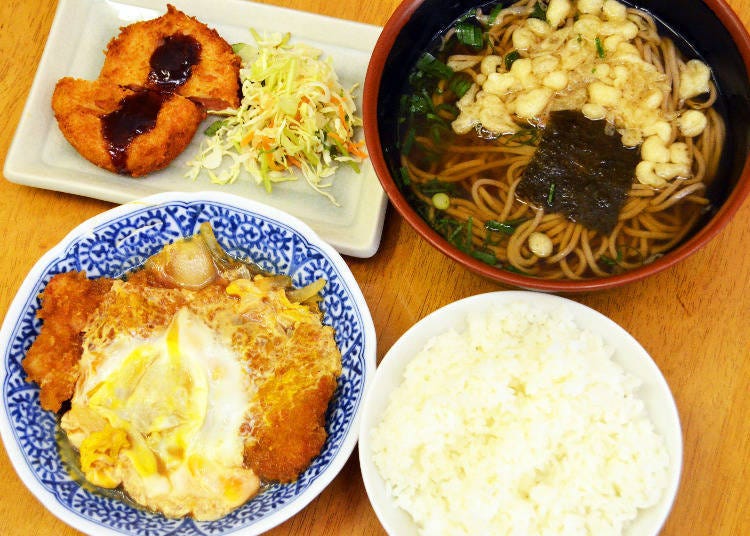 Most customers order the Higawari Teishoku (daily set meal)