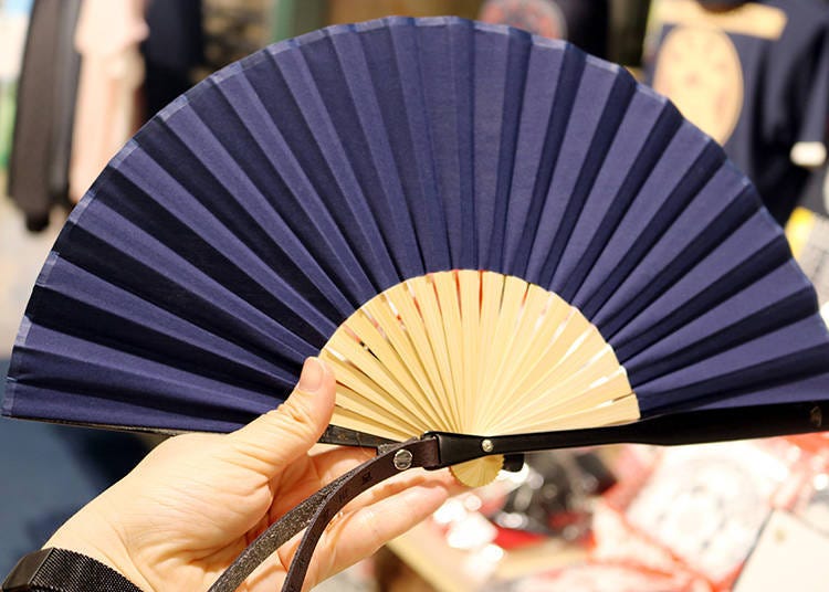 Nishikawa Shoroku Shoten Strap Fan (3,850 yen)