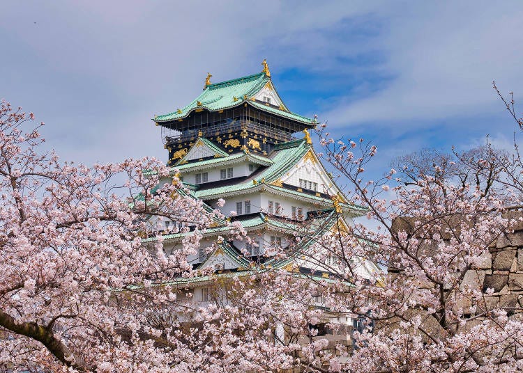 5. Osaka Castle Park: The must-see collaboration of Osaka Castle and 3000 cherry blossoms