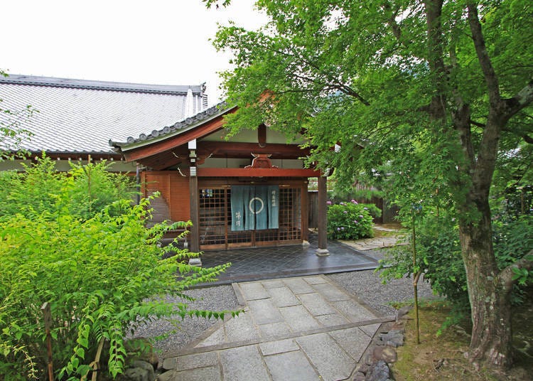 京都天龍寺境內的素食料理店「篩月」