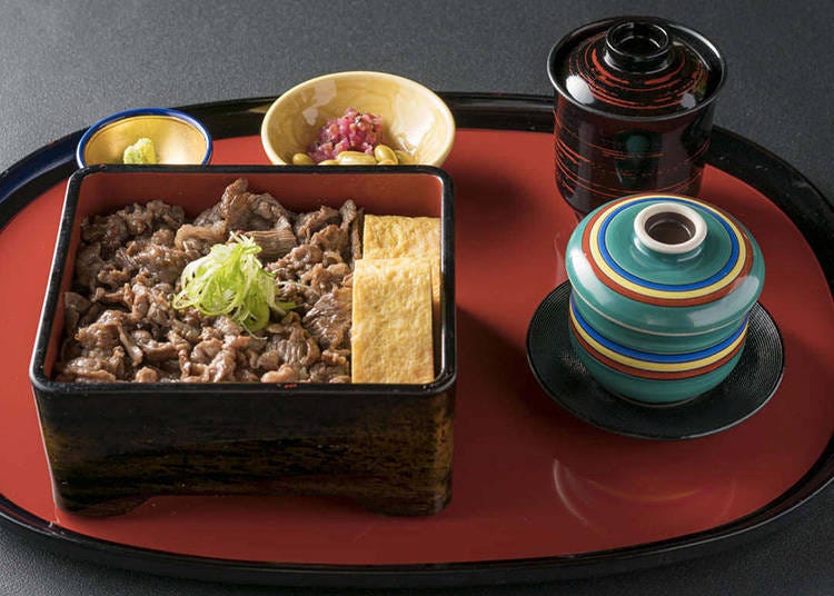 "Grilled Wagyu Beef Multi-Tier Food Box" (*as of October 2023, Yuba-ankake is provided instead of Dashi-maki)