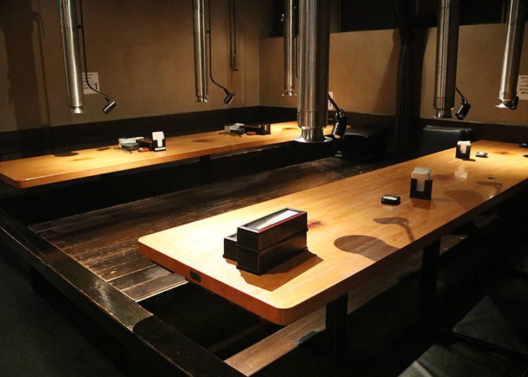 There are also sunken kotatsu seats that can accommodate large parties rather comfortably