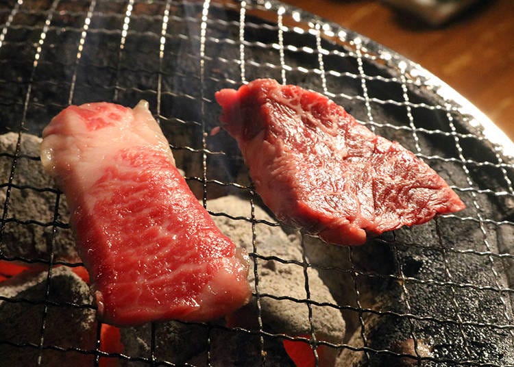 Juicy steak cooked on an authentic charcoal grill