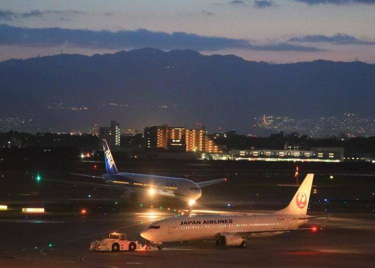 7. Osaka International Airport Terminal Building: Osaka Night View from an Airport Deck
