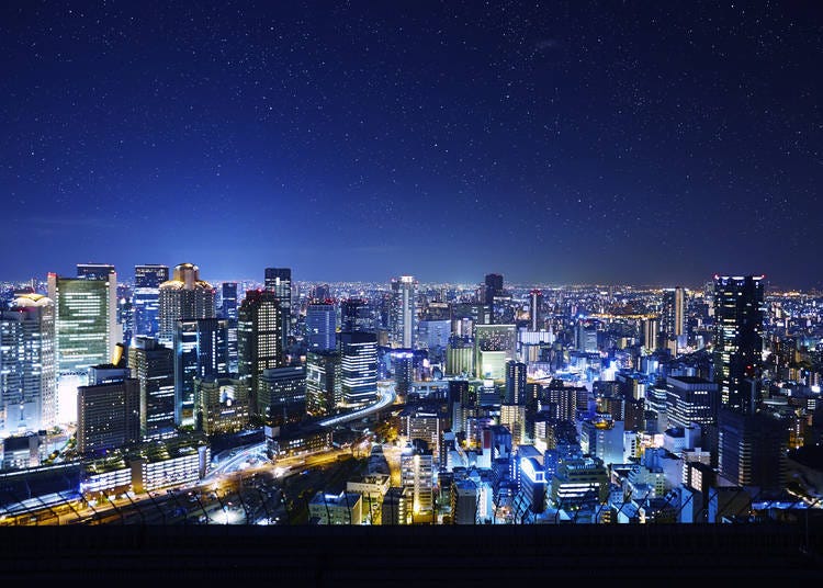 大阪夜景②到「梅田藍天大廈空中庭園展望台」來一趟星空散歩