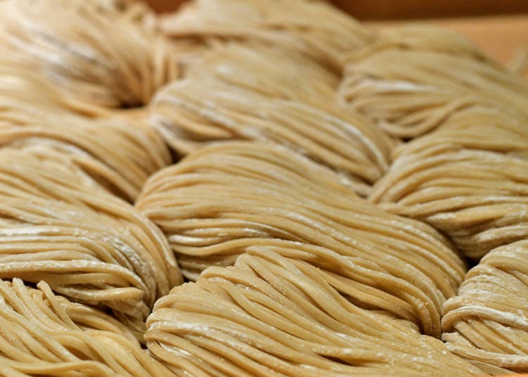 The shop boasts flavorful, homemade noodles that have a chewy texture.