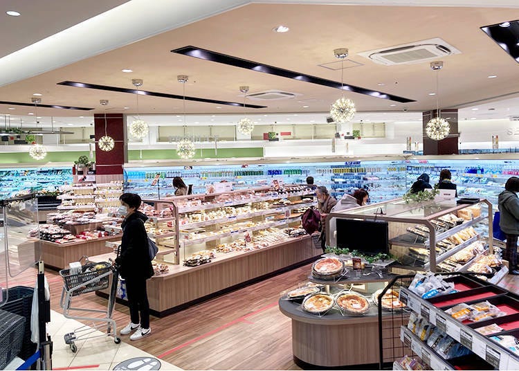 The deli section on the first floor seems to have much more variety compared to other supermarkets.