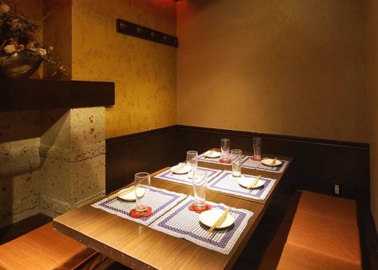 Private rooms accommodate small numbers as well as large groups