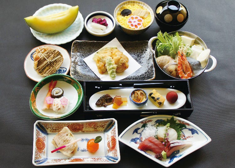 Kyoto Cuisine and Kappo Raku Raku's dinner menu: 5,500 yen (reservation required)