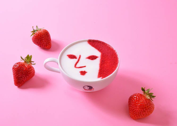 Amaou Strawberry Cappuccino (690 yen, including tax)