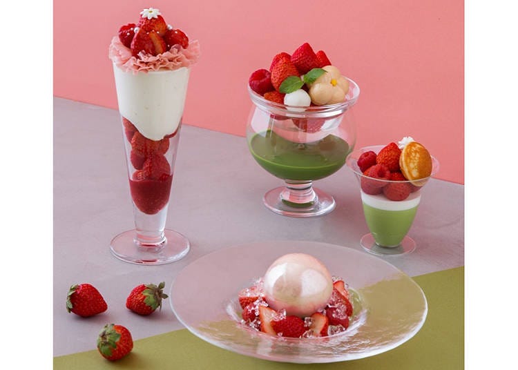 Fukucha: The three matcha and strawberry parfait sisters have made it back this year