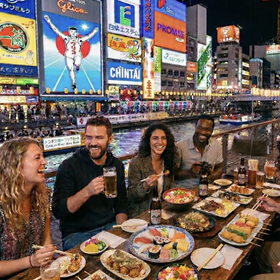 大阪:ガイド付きフードツアー(地元飲食店4軒で12品)