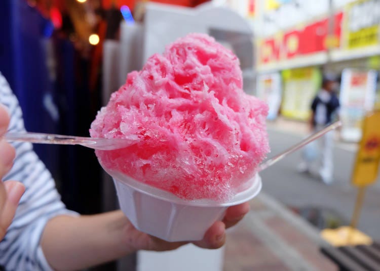 Cold kakigori is perfect for summer festivals