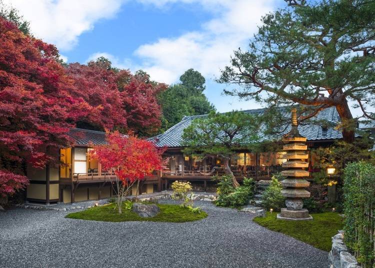 【岚山】能够欣赏日本庭园中美丽的红叶「京 翠岚」