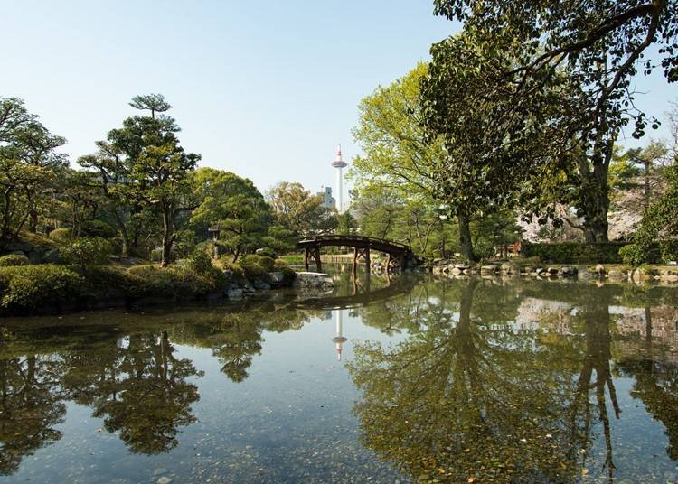 4）在京都車站附近的大庭園「涉成園」