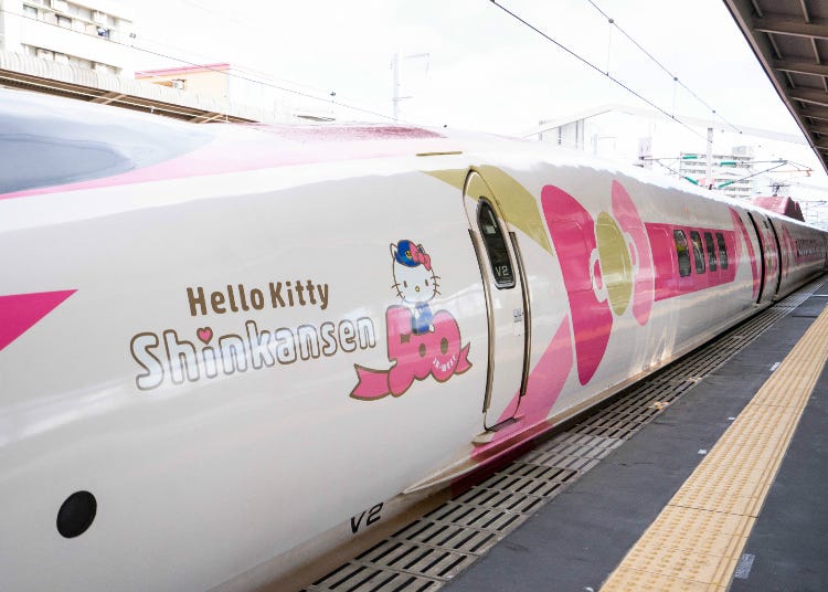 隠れキティちゃんも!? ピンクで可愛い「ハローキティ新幹線」がファンにはたまらない