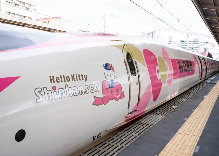 隠れキティちゃんも!? ピンクで可愛い「ハローキティ新幹線」がファン