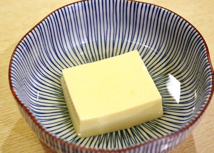 The “tsukidashi” egg tofu.