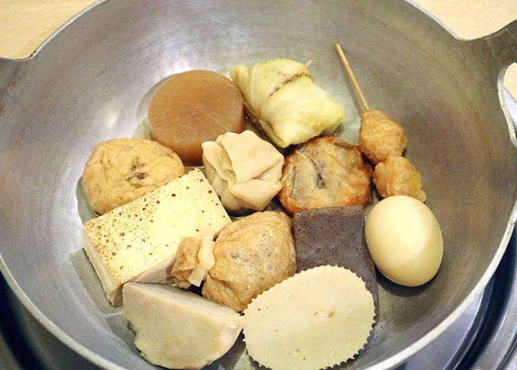 The oden ingredients, most of which are homemade.