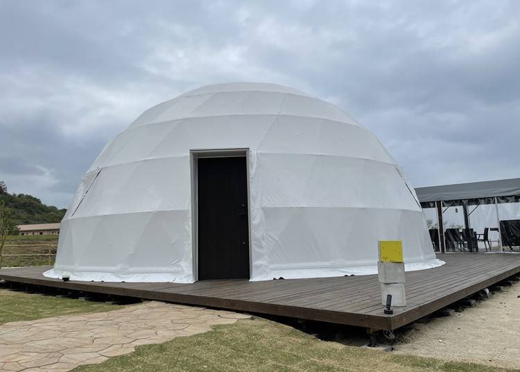 Dome tents equipped with air-conditioning and heating are the epitome of comfort!