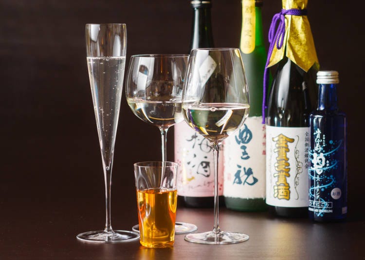 An illustrative photo of sake (Japanese rice wine).