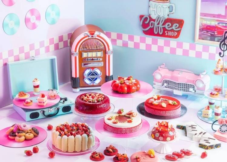Strawberry Sweets Buffet 50s Retro (Photo for illustrative purposes only)