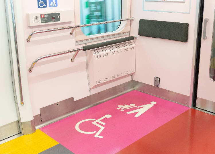 日本電車內的「優先スペース」示意圖｜照片取自：PIXTA