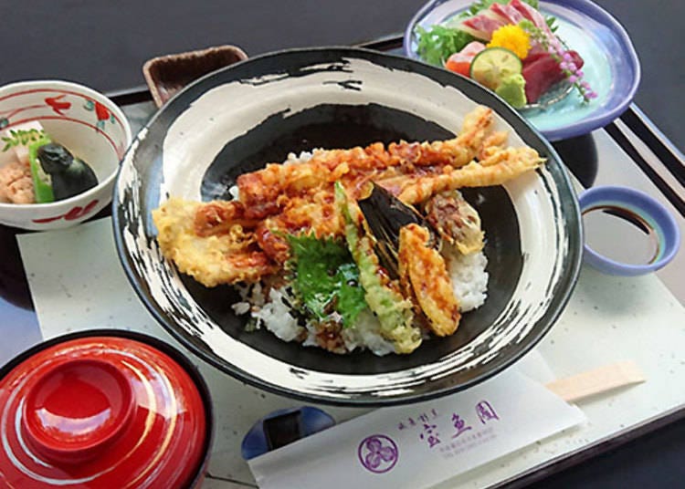 Steamed Anago Tempura Bowl Gozen (2,750 yen)