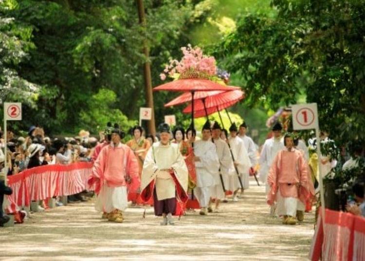 Procession at Shimogamo Shrine, one of the venues