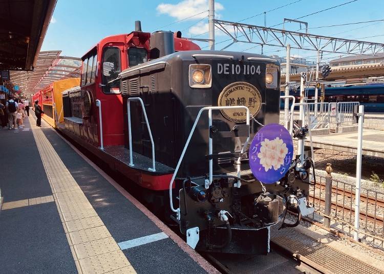 Kyoto Cherry Blossom Experience #2: Ride the Sagano Romantic Train through gorgeous scenery