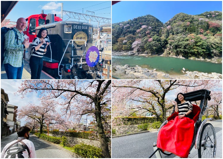 「人力車＆嵐山嵯峨野小火車」小編的第一手體驗心得！穿梭京都巷道玩樂趣