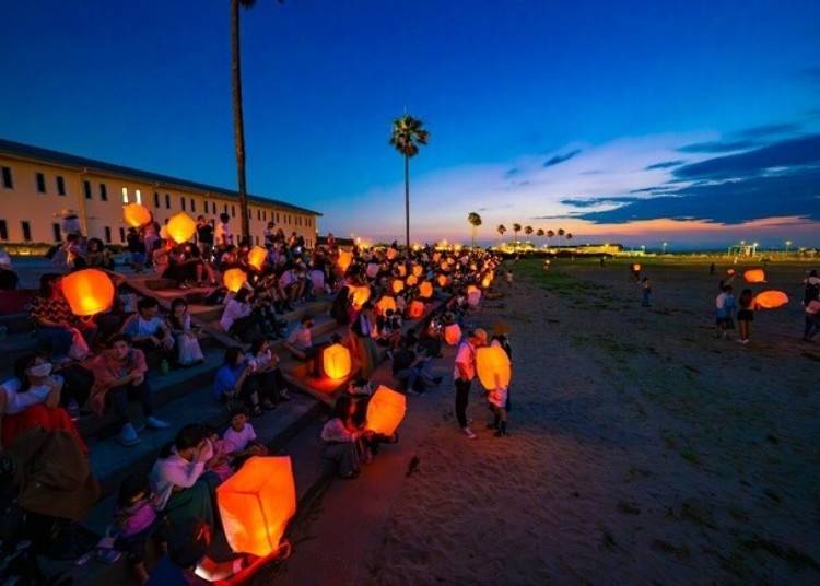 Izumisato Beach Lantern Fest (Izumisano City, Osaka Prefecture)
