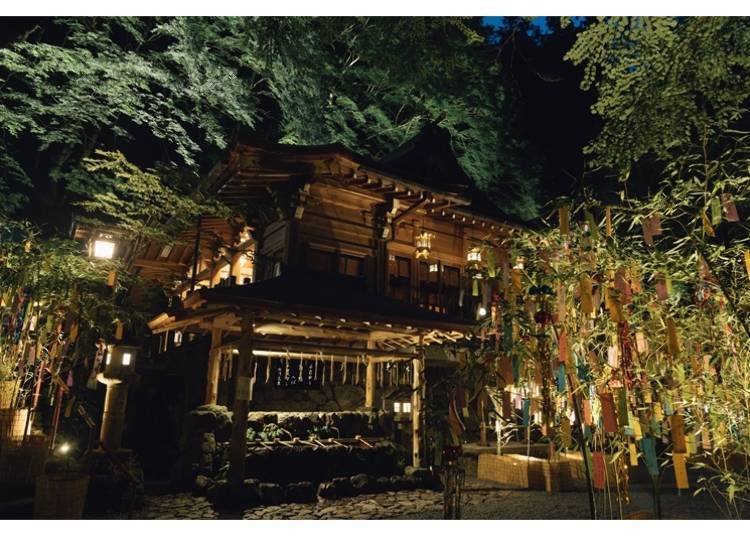 Kibune Shrine Tanabata Bamboo Decoration Light-Up (Sakyo Ward, Kyoto City)