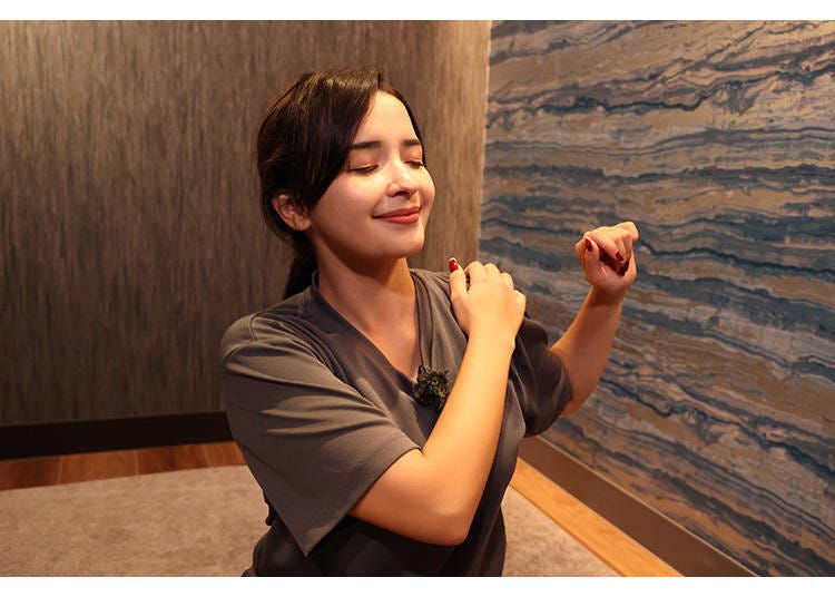 Our model's first massage ever! How did she feel after her treatment?
