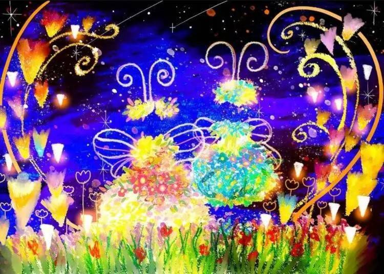 Hirakata Park: Illuminated Amusement Park ~ Flowering Illumination (Hirakata, Osaka)
