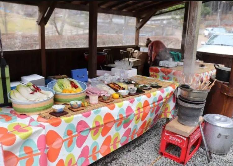 地元産漬物などを扱う物品販売コーナー