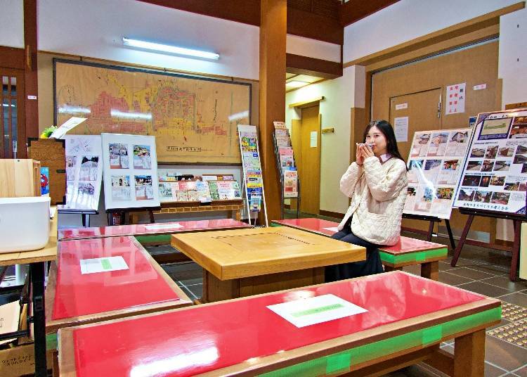 也有免費提供茶品，最適合在觀光時來休息一下