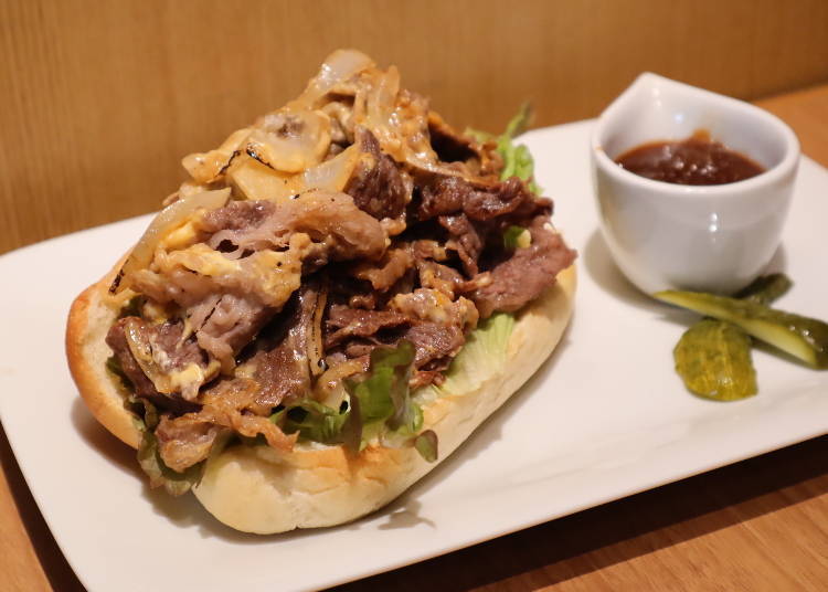 ②다지마규 스테이크 샌드 <BURGER＆Café 시노사키 로코>