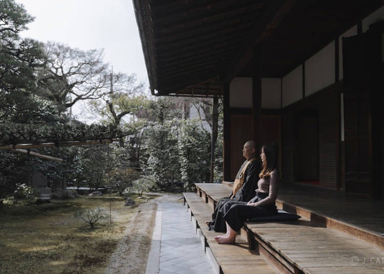 Learn how to practice zazen meditation from a Zen Buddhist monk in Kyoto (Photo: Wabunka)