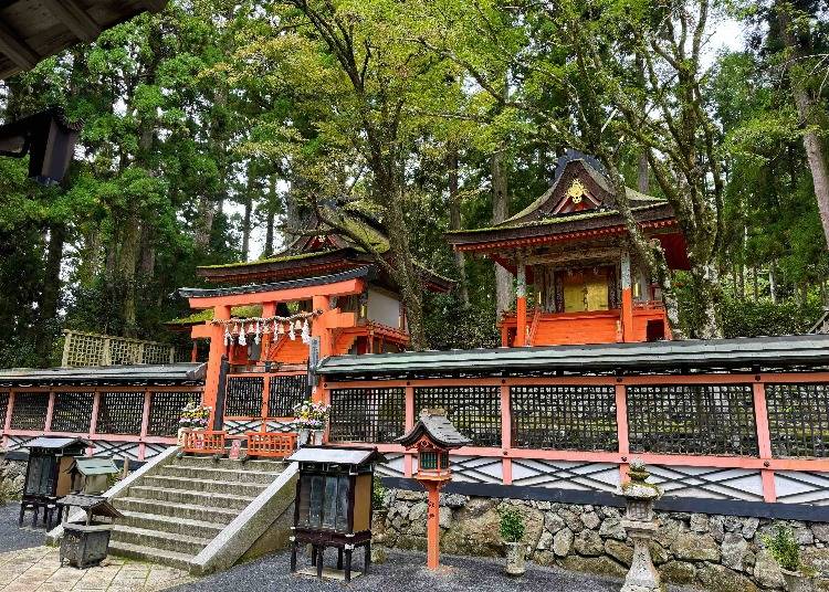 The Shinto area in the Danjo Garan pagoda complex