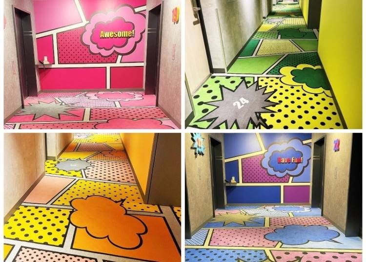 フォトスポットがいっぱい!ワクワクする客室